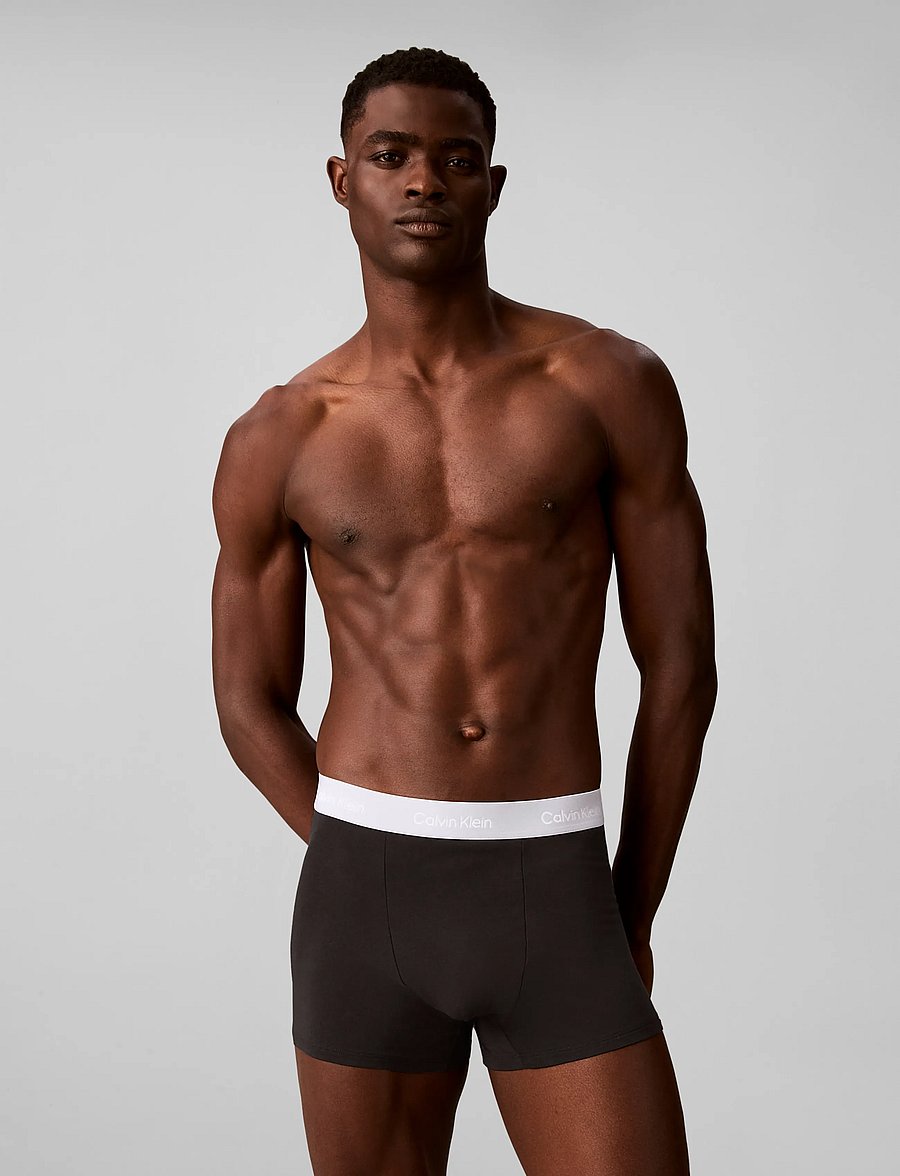 Calvin Klein - RELAXED FIT TRUNK 3PK - multipack underpants - black bodies w poseidon blue plein - 0