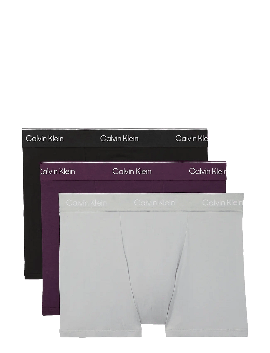 Calvin Klein - RELAXED FIT TRUNK 3PK - multipack underpants - black harbor mist dark purple w dt - 1