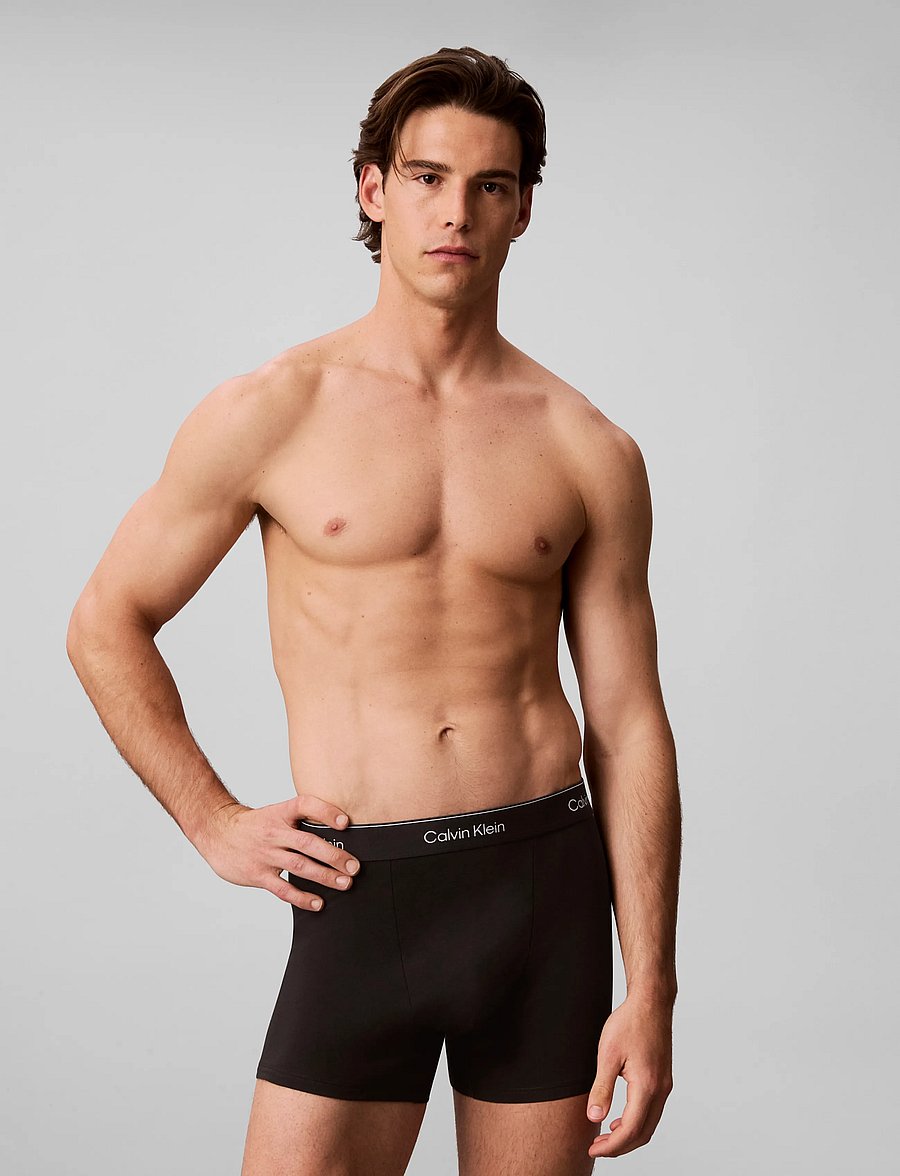 Calvin Klein - RELAXED FIT TRUNK 3PK - multipack underpants - black harbor mist dark purple w dt - 0