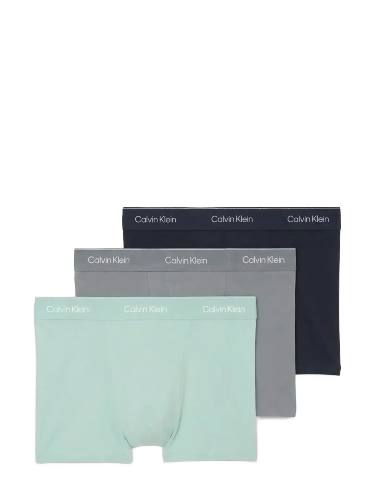 Calvin Klein RELAXED FIT TRUNK 3PK - Underbukser - SHORELINE W  DTM WB  MISTY GREY W / multi