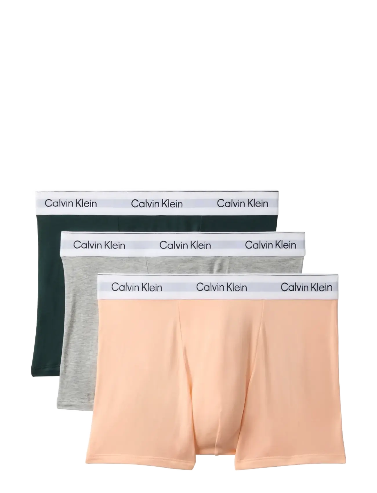 Calvin Klein RELAXED FIT TRUNK 3PK - Calvin Klein Underwear - DARKEST SPRUCE PEACH BLISS GREY HEA / multi