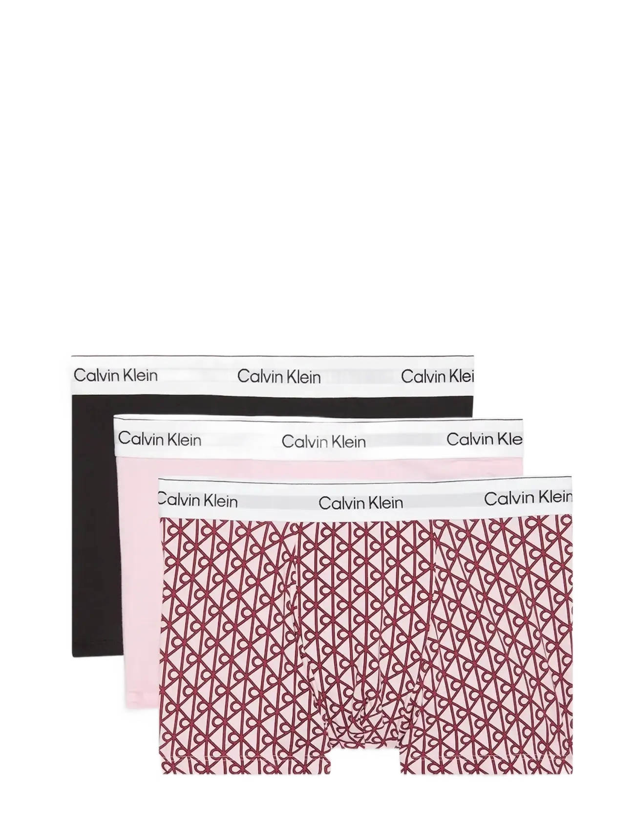 Calvin Klein RELAXED FIT TRUNK 3PK - Kalsonger - BLACK/BIJOU MODERN EMBLEM OUTLINE_S / black