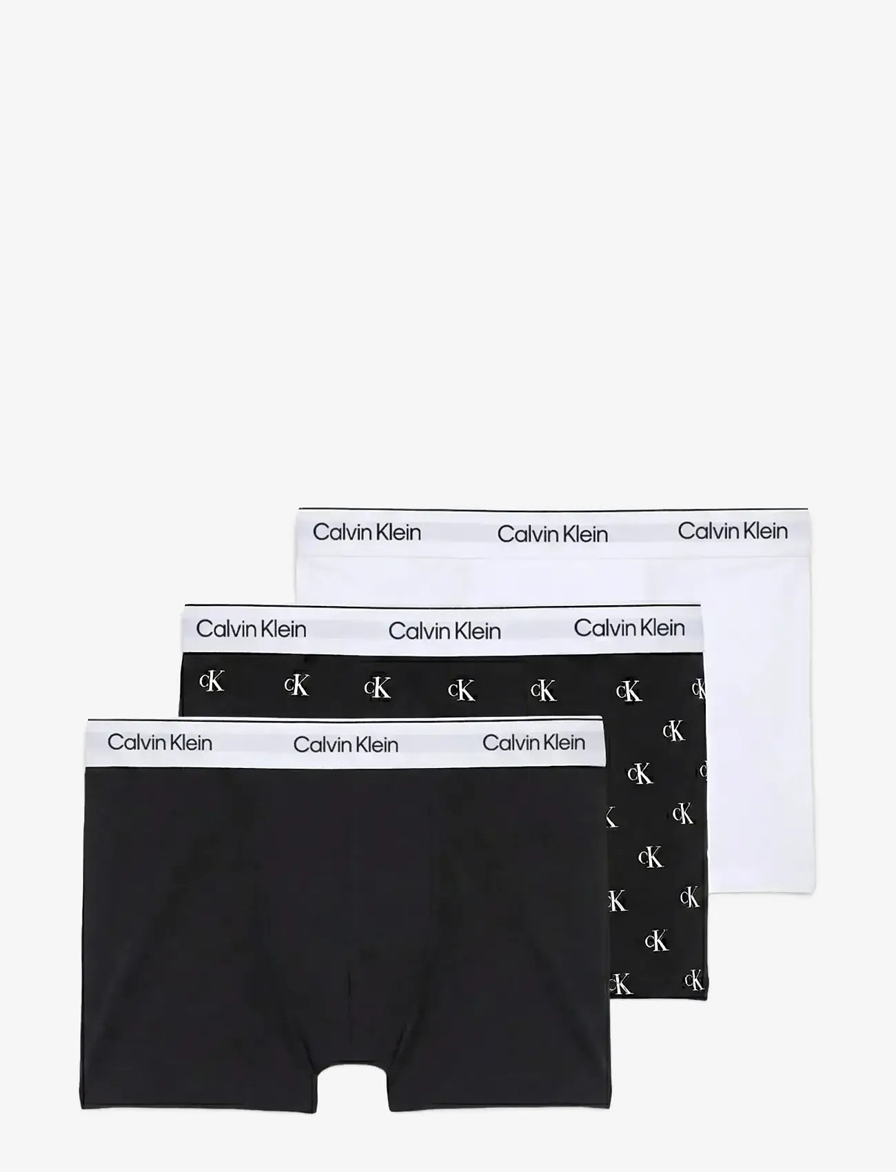 Calvin Klein - RELAXED FIT TRUNK 3PK - multipack underbukser - black diamond logo black classic wh - 1