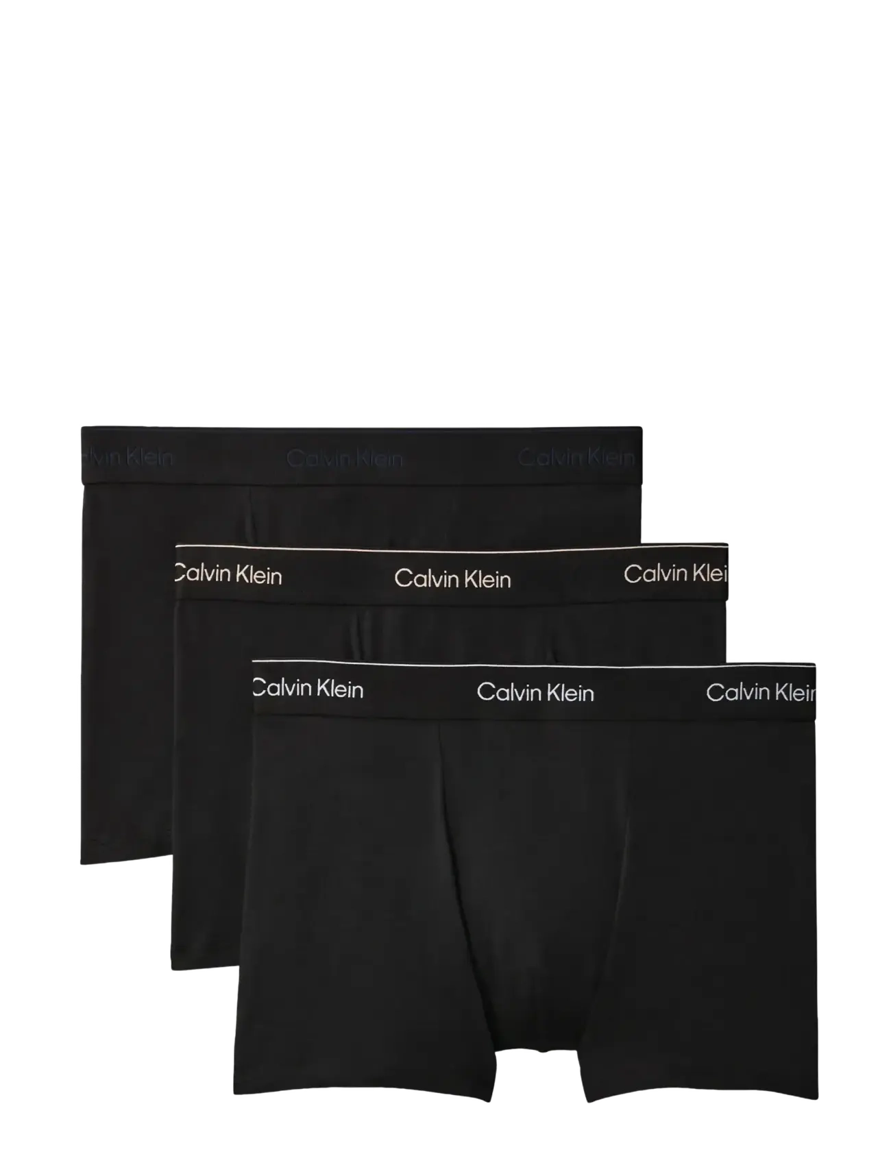 Calvin Klein RELAXED FIT TRUNK 3PK - Calvin Klein Underwear - BLACK W  HEAVENLY IRIS LOGO BLACK W / black