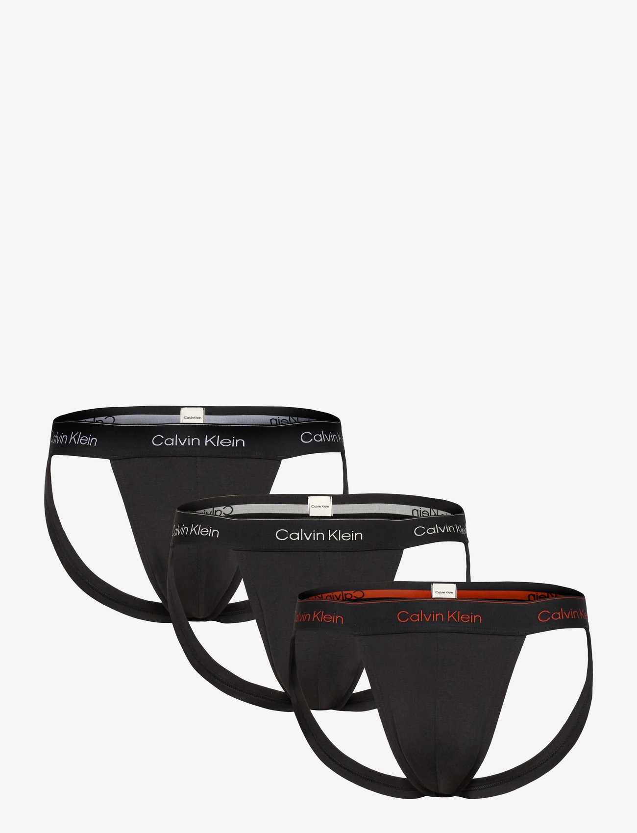 Calvin Klein - JOCK STRAP 3PK - laveste priser - black w  chalk logo black w  currie - 0