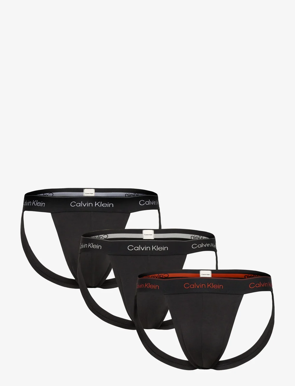 Calvin Klein - JOCK STRAP 3PK - unterhosen im multipack - black w  chalk logo black w  currie - 0