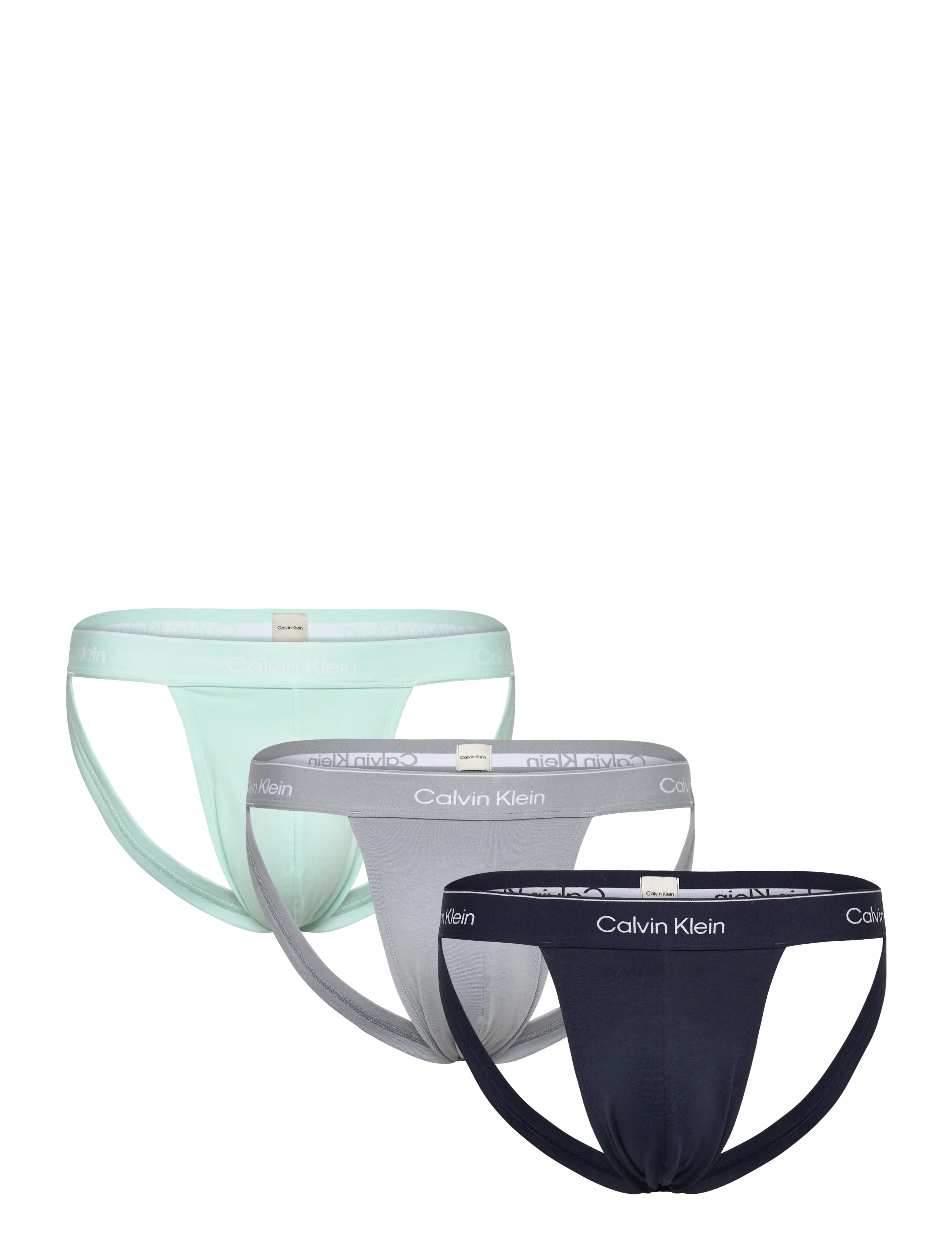 Calvin Klein JOCK STRAP 3PK - Briefs - SHORELINE W  DTM WB MISTY GREY W  D / multi