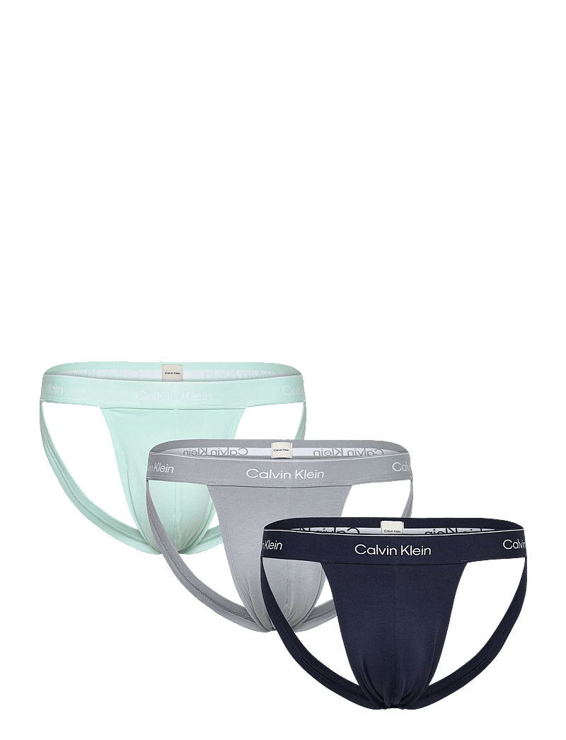 Calvin Klein - JOCK STRAP 3PK - multipack kalsonger - shoreline w dtm wb misty grey w d - 0