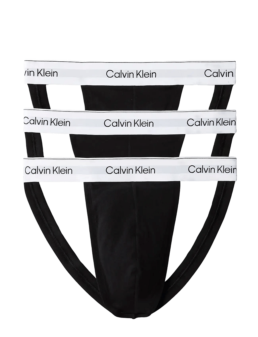Calvin Klein - JOCK STRAP 3PK - munandikaitse - black black black - 1