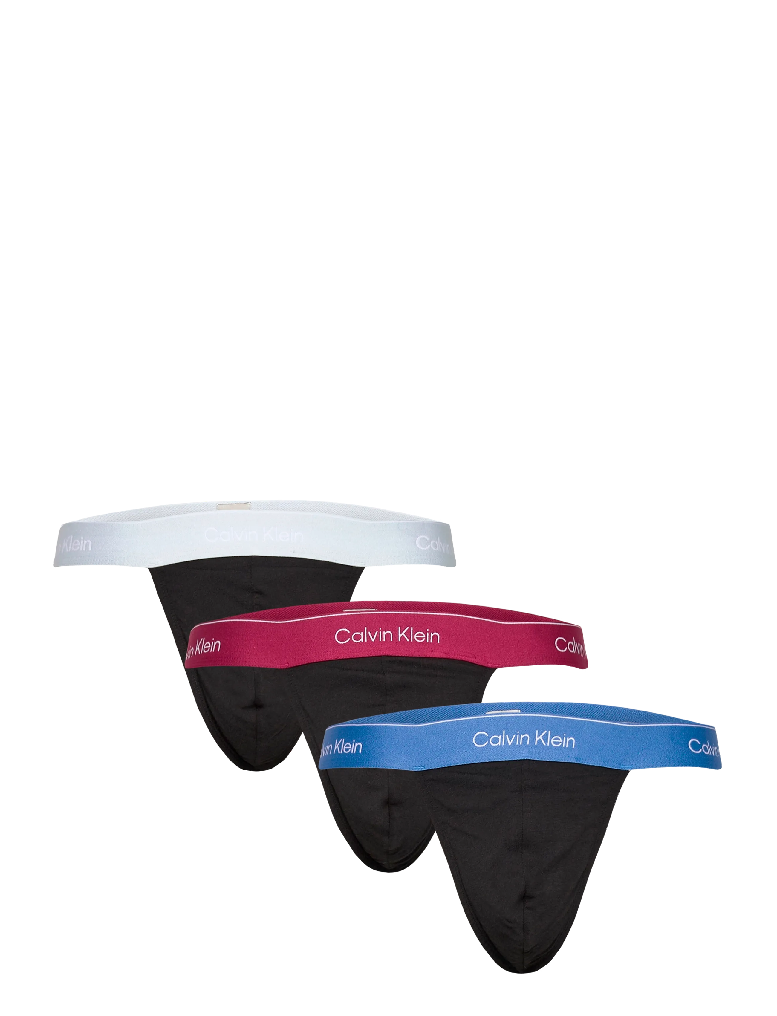 Calvin Klein THONG 3PK - Underkläder - BLACK BODIES W  POSEIDON BLUE PLEIN / black
