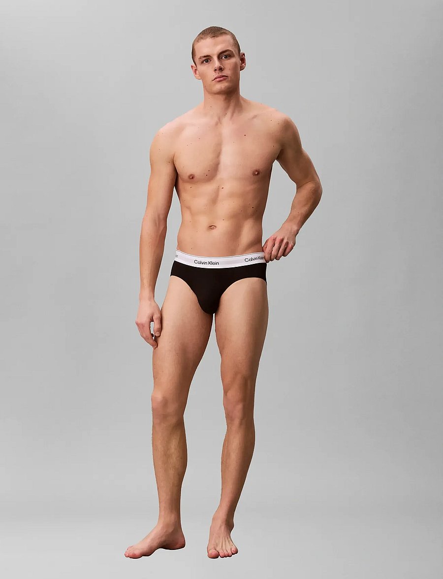 Calvin Klein - HIP BRIEF 3PK - unterhosen im multipack - black black black - 3