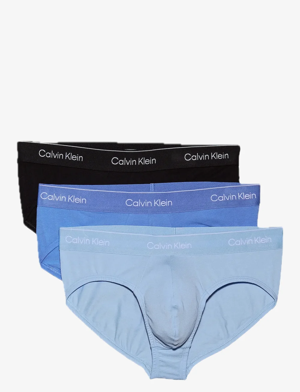 Calvin Klein - HIP BRIEF 3PK - unterhosen im multipack - black glacier blue bell - 0