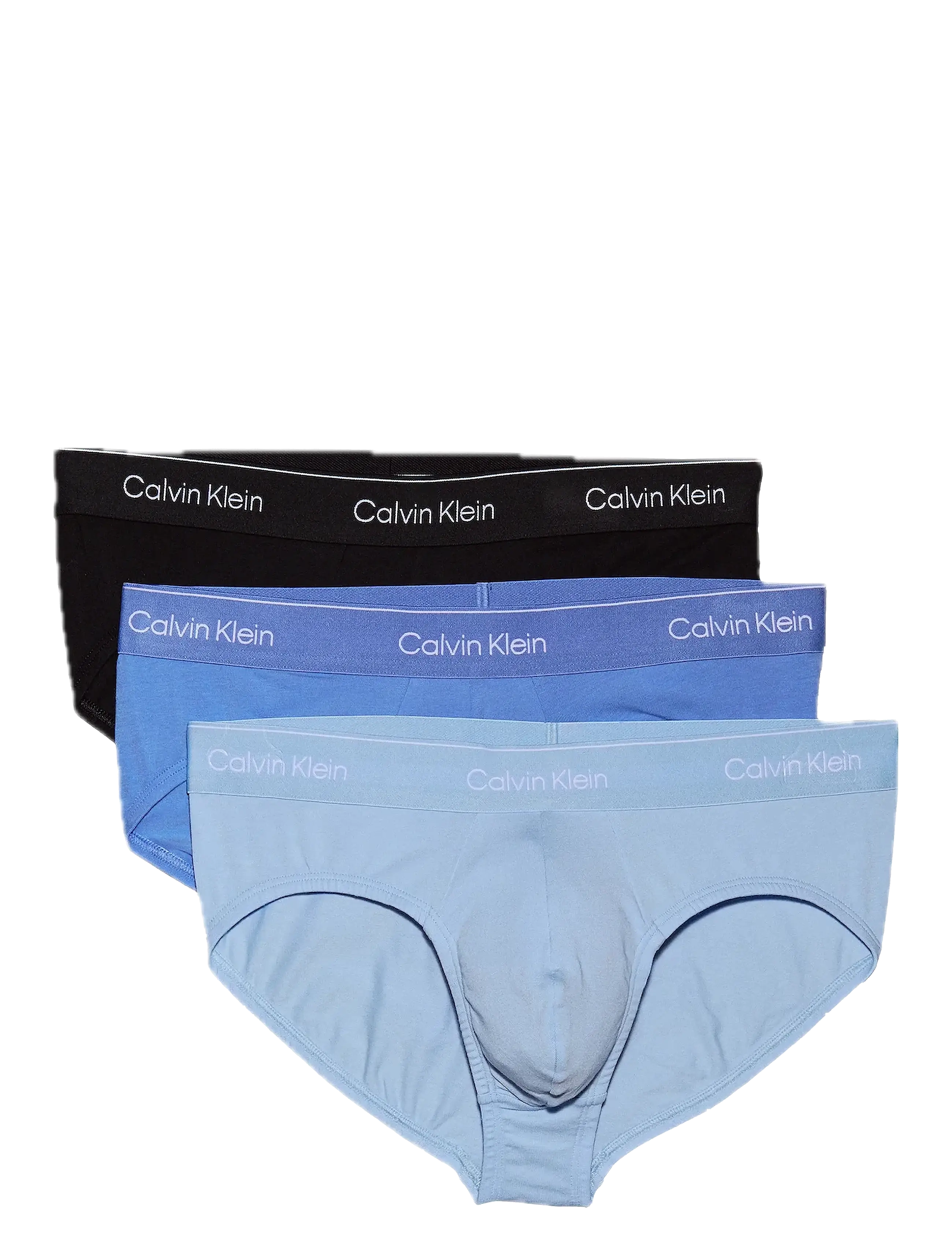 Calvin Klein HIP BRIEF 3PK - Calvin Klein Underwear - BLACK GLACIER BLUE BELL / blue