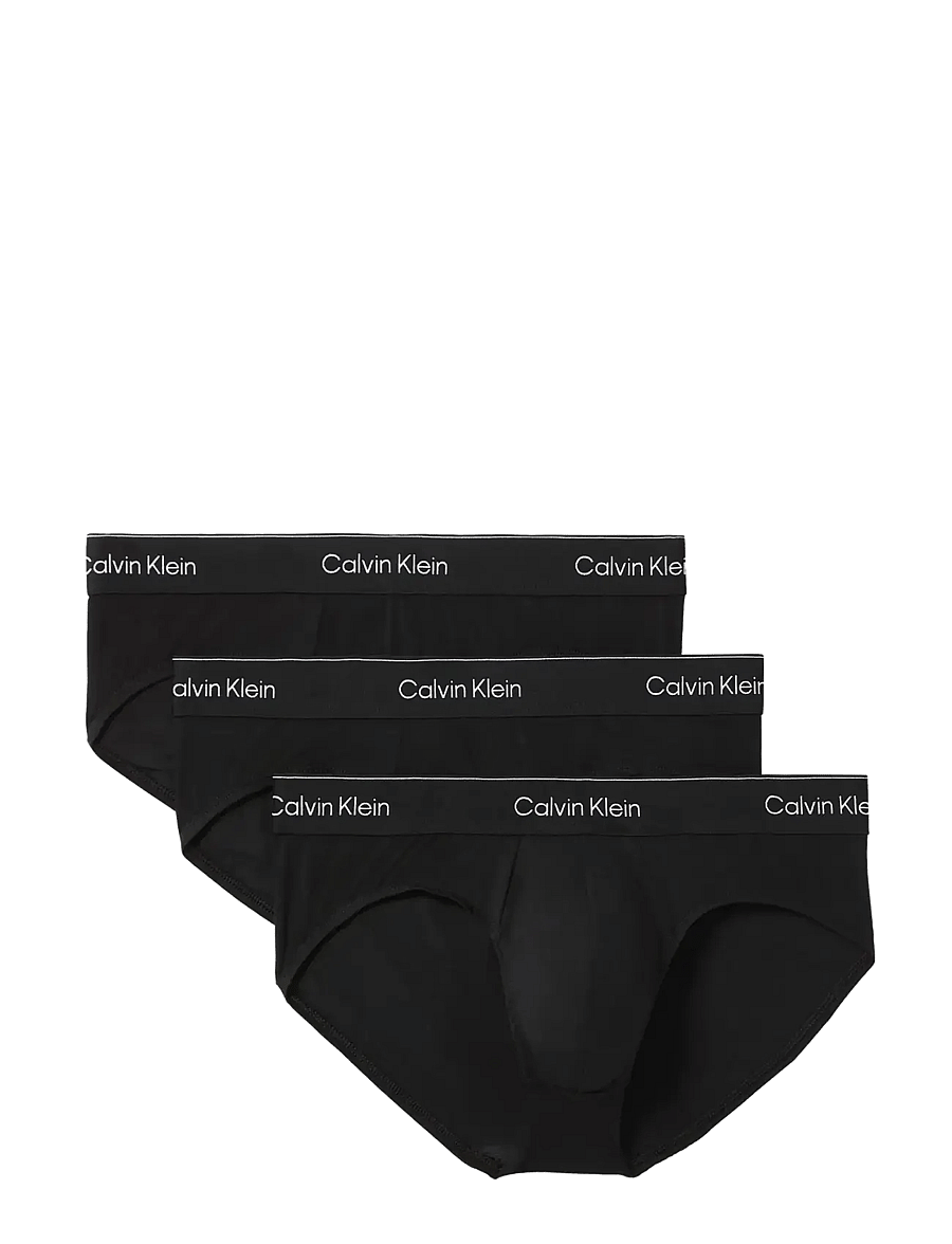 Calvin Klein - HIP BRIEF 3PK - unterhosen im multipack - black w dtm wb - 1