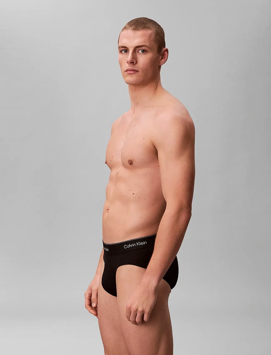 Calvin Klein - HIP BRIEF 3PK - unterhosen im multipack - black w dtm wb - 5