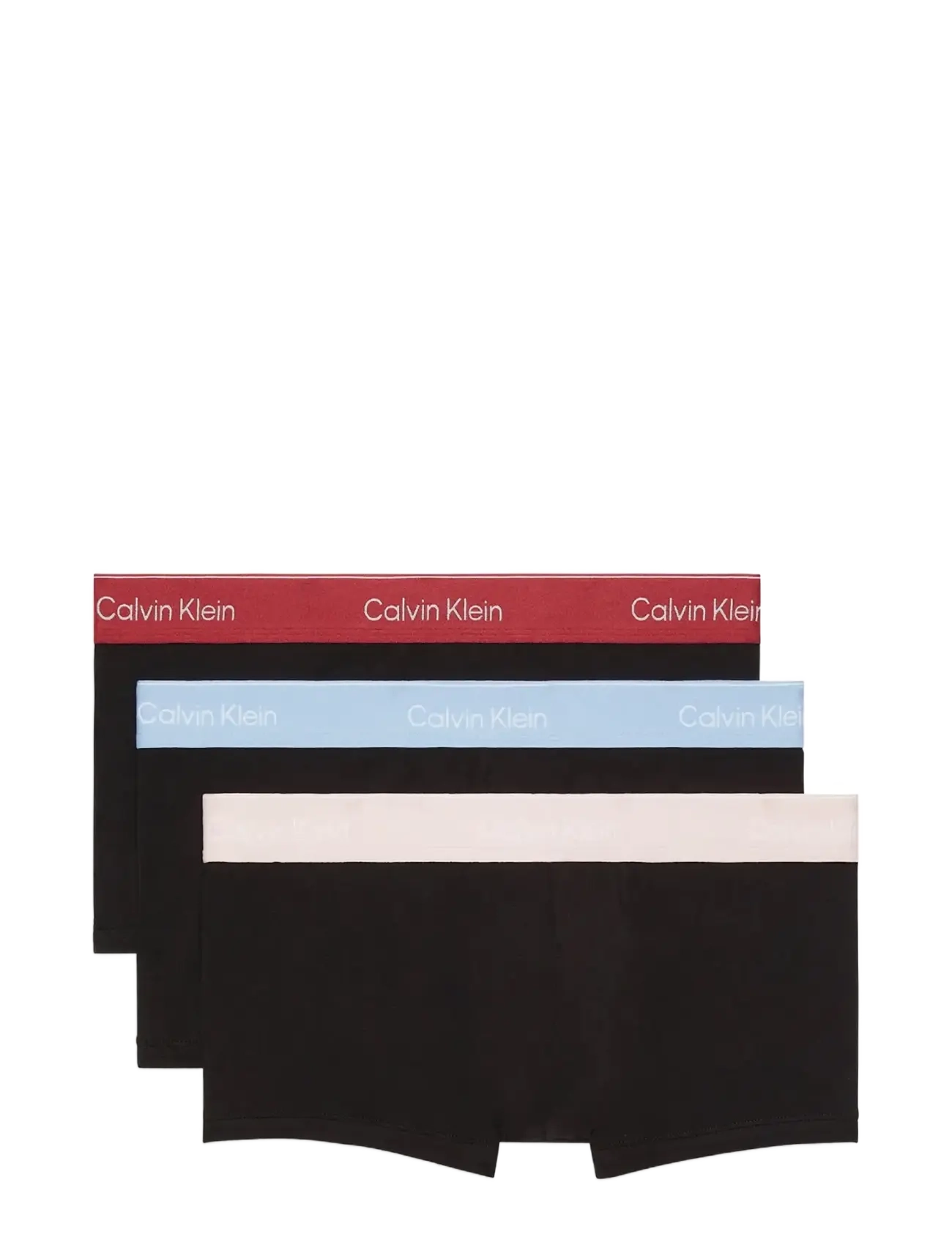 Calvin Klein LOW RISE TRUNK 3PK - Popular Brands - BLACK BODIES W  FALL BERRY FROZEN F / black