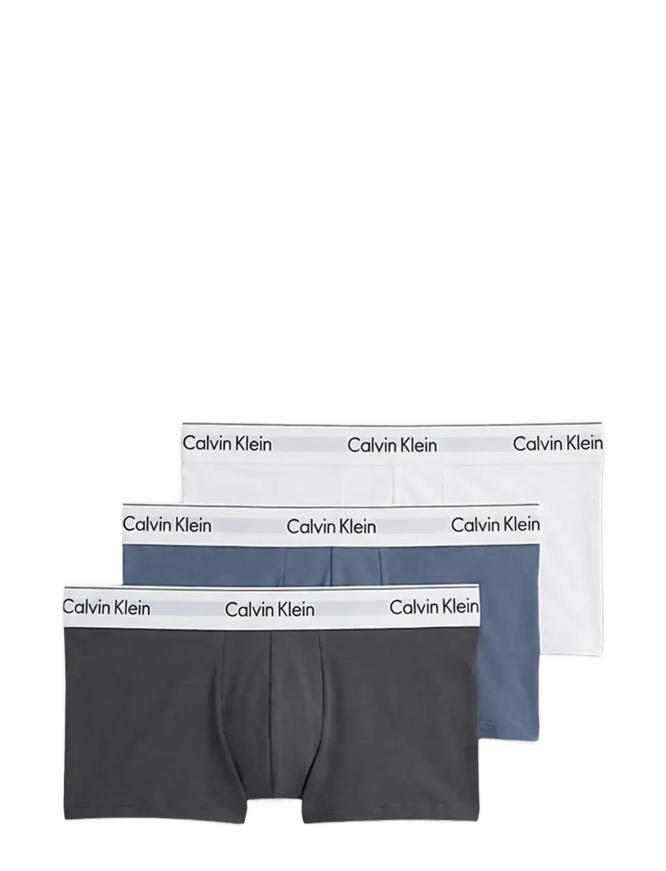 Calvin Klein LOW RISE TRUNK 3PK - Unterhosen - WHITE BLUE TULIP TURBULENCE / blue