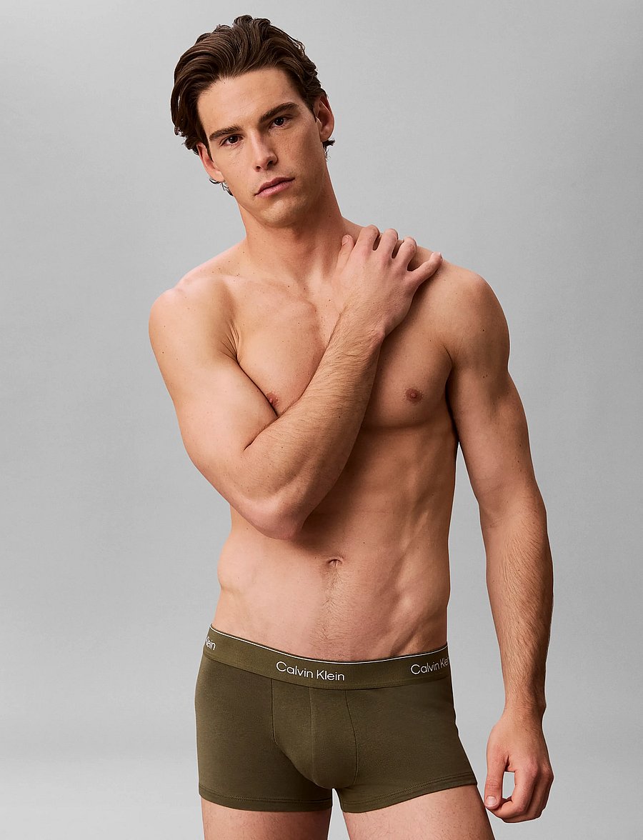 Calvin Klein - LOW RISE TRUNK 3PK - unterhosen im multipack - black triple stripe black olive nig - 0