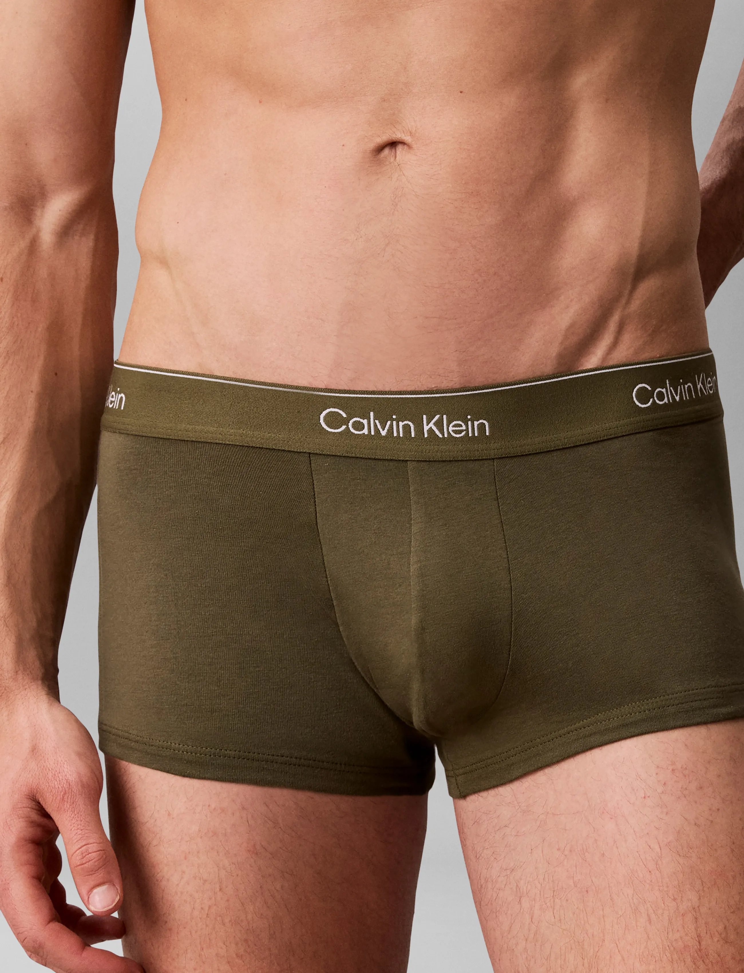 Calvin Klein - LOW RISE TRUNK 3PK - multipack kalsonger - black triple stripe black olive nig - 3