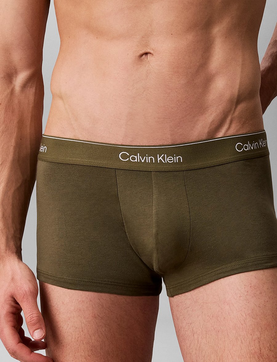 Calvin Klein - LOW RISE TRUNK 3PK - unterhosen im multipack - black triple stripe black olive nig - 3