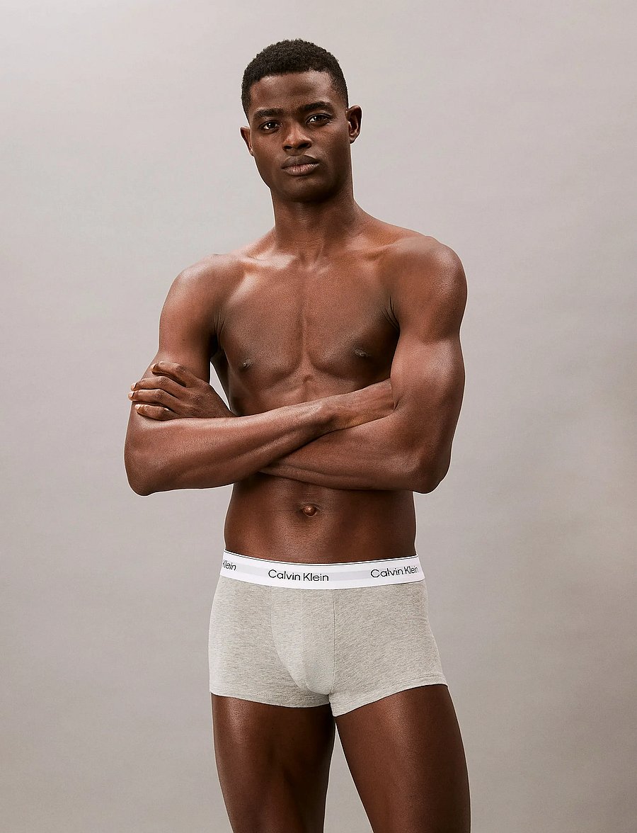 Calvin Klein - LOW RISE TRUNK 3PK - multipakk aluspüksid - grey heather white black - 2