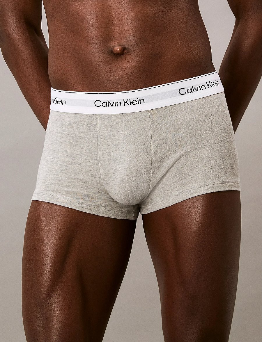 Calvin Klein - LOW RISE TRUNK 3PK - multipakk aluspüksid - grey heather white black - 3