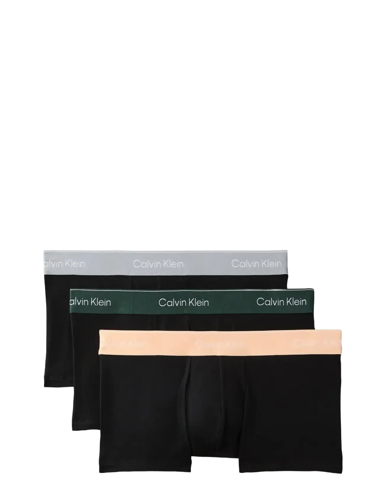 Calvin Klein LOW RISE TRUNK 3PK - Multipack undertøj - BLACK W  DARKEST SPRUCE WB  BLACK W / black