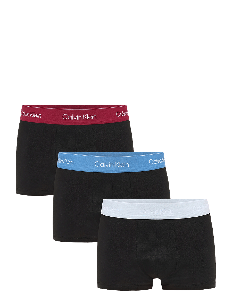 Calvin Klein - LOW RISE TRUNK 3PK - multipack underpants - black bodies w poseidon blue plein - 1