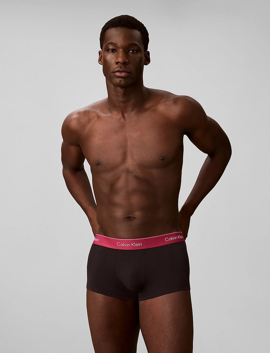 Calvin Klein - LOW RISE TRUNK 3PK - multipack underpants - black bodies w poseidon blue plein - 0