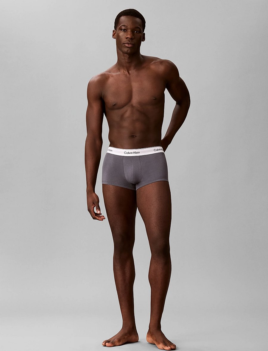 Calvin Klein - LOW RISE TRUNK 3PK - unterhosen im multipack - white collegiate logo black turbule - 0