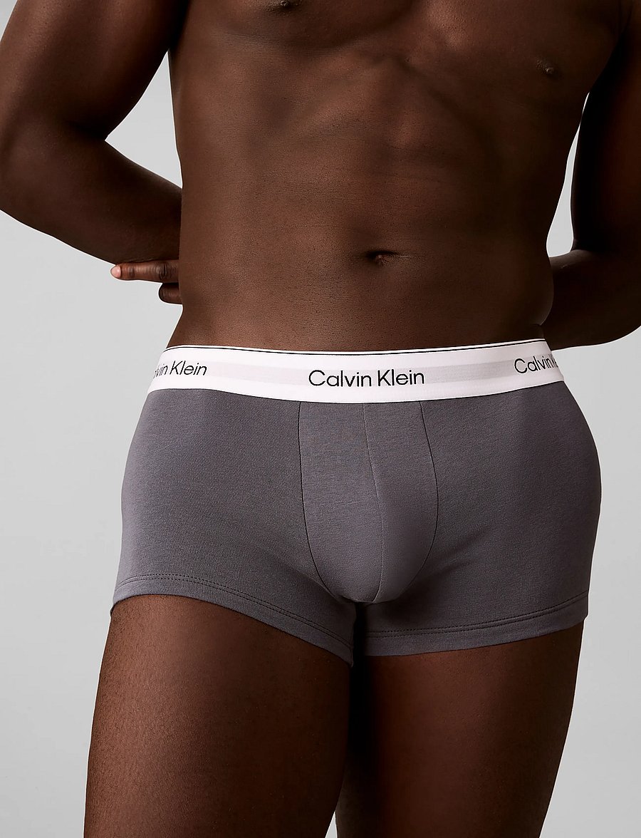 Calvin Klein - LOW RISE TRUNK 3PK - unterhosen im multipack - white collegiate logo black turbule - 2