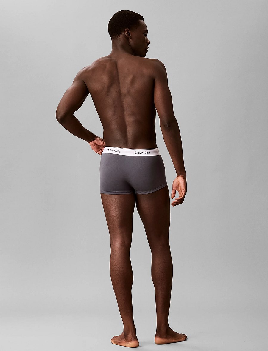 Calvin Klein - LOW RISE TRUNK 3PK - unterhosen im multipack - white collegiate logo black turbule - 3