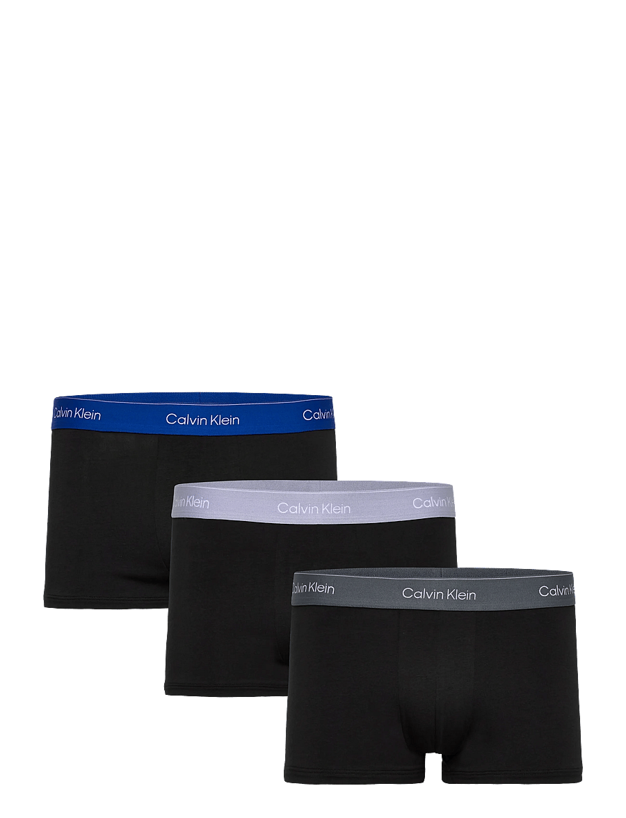Calvin Klein - LOW RISE TRUNK 3PK - unterhosen im multipack - black w royalty wb black w casual - 0