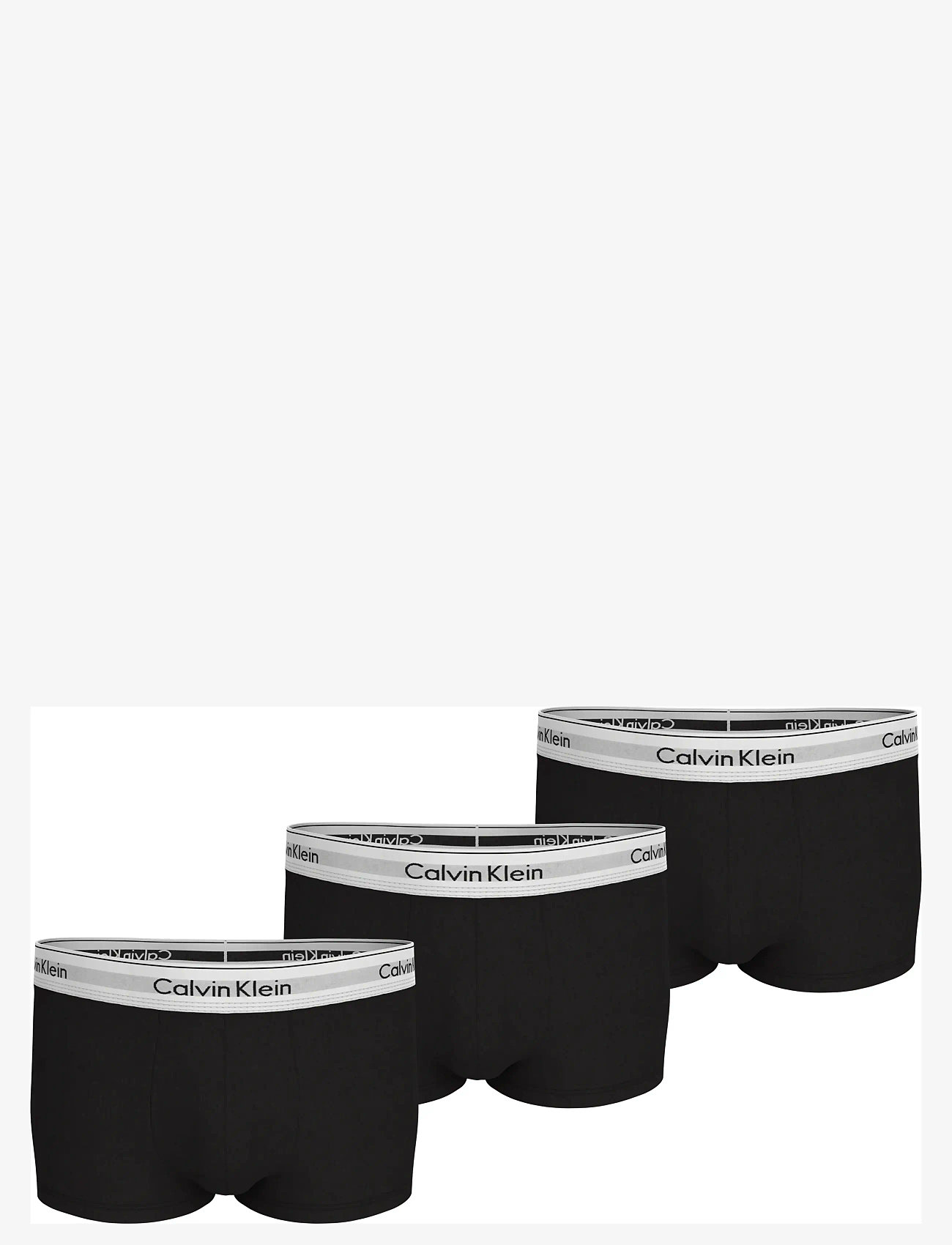 Calvin Klein LOW RISE TRUNK 3PK - Apakšveļa - BLACK BLACK BLACK / black