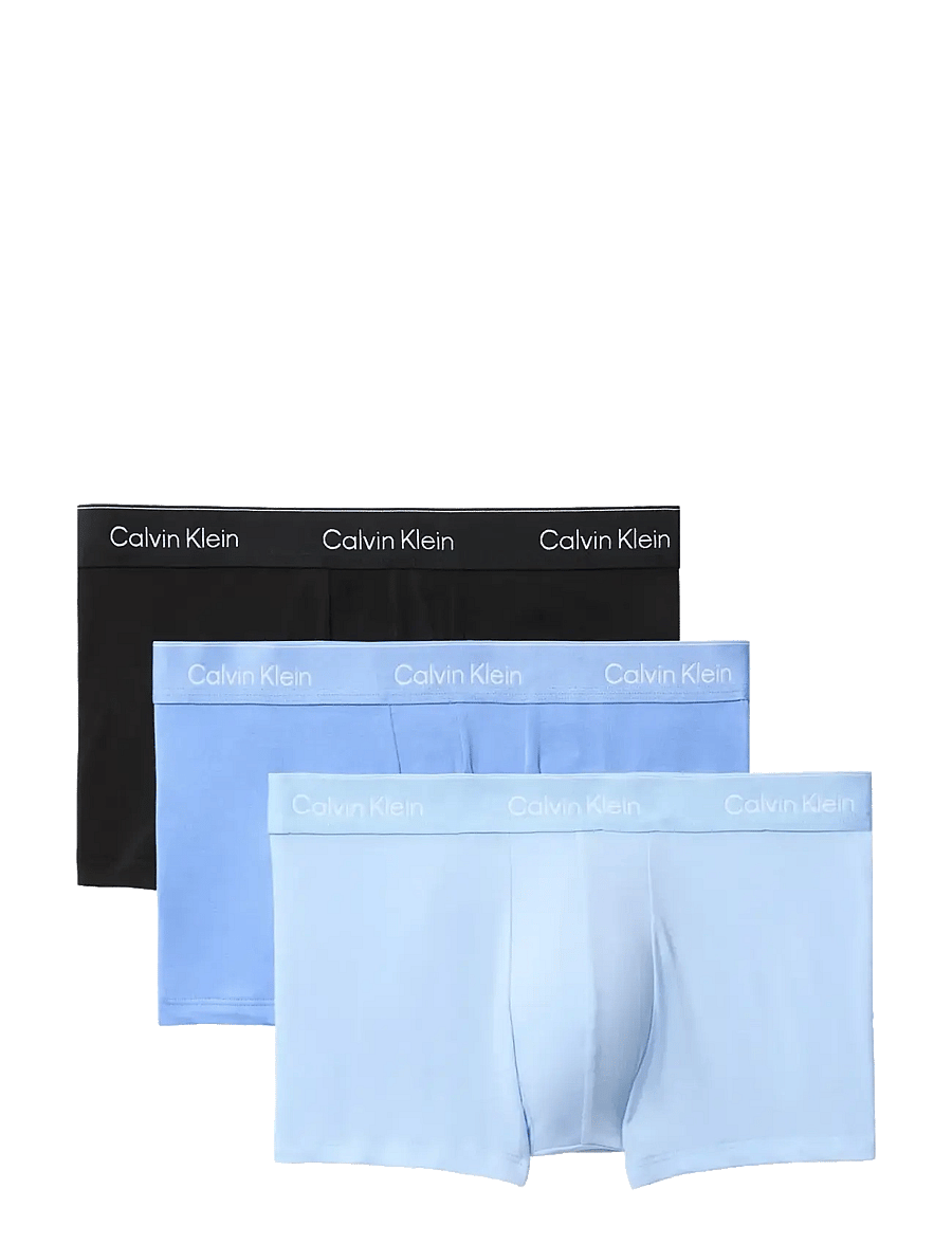 Calvin Klein - LOW RISE TRUNK 3PK - unterhosen im multipack - black glacier blue bell - 1