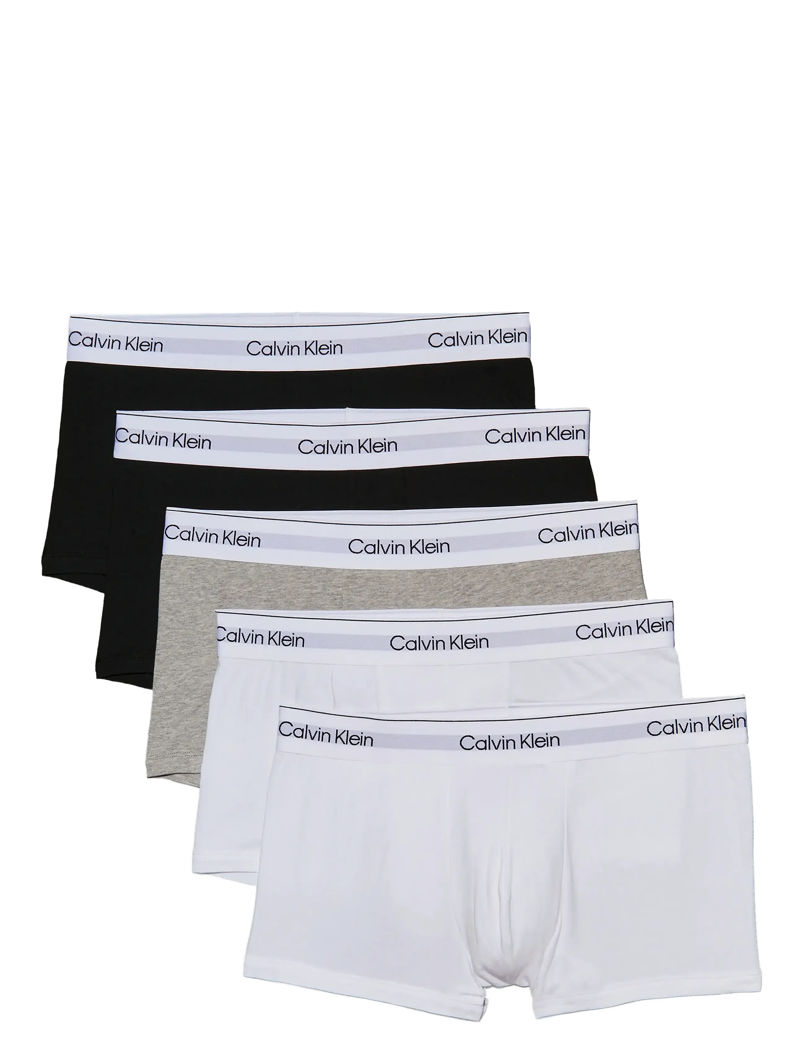 Calvin Klein LOW RISE TRUNK 5PK - 4 for 3 - BLACK W  WHITE WB WHITE BLACK W  WH / green