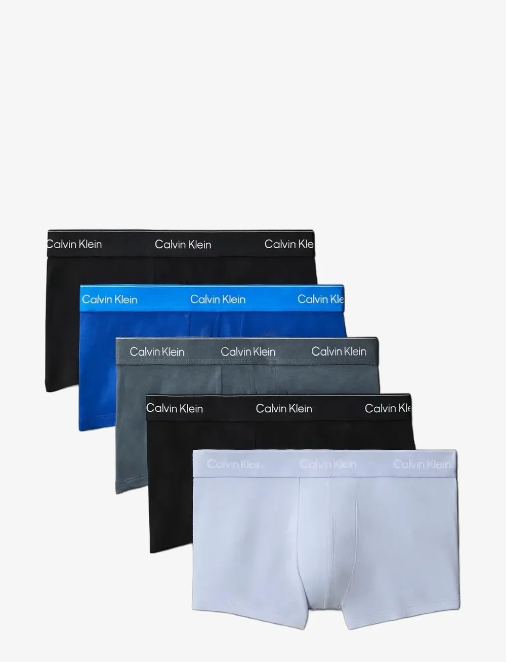 Calvin Klein - LOW RISE TRUNK 5PK - aluspükste mitmikpakk - royalty black casual blue turbulenc - 0