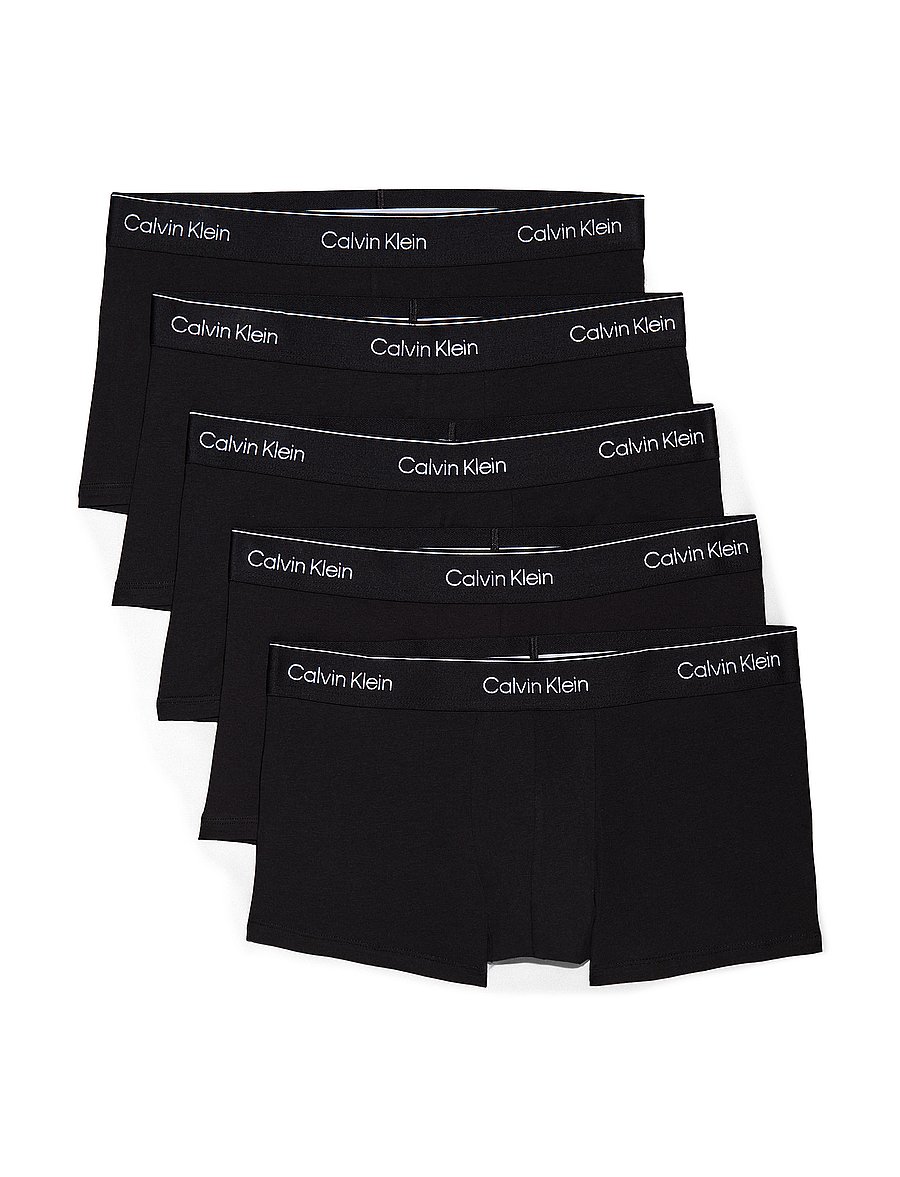 Calvin Klein - LOW RISE TRUNK 5PK - unterhosen im multipack - black w black wb - 1