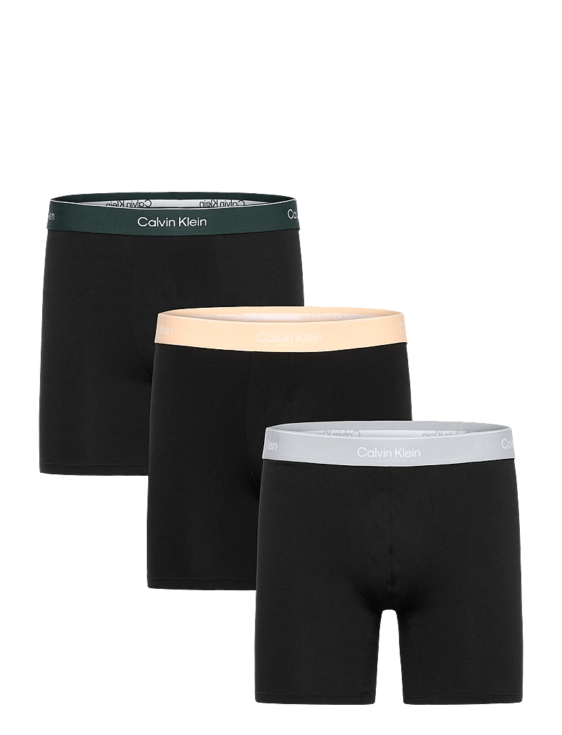 Calvin Klein - BOXER BRIEF 3PK - multipack underbukser - black w darkest spruce wb black w - 0