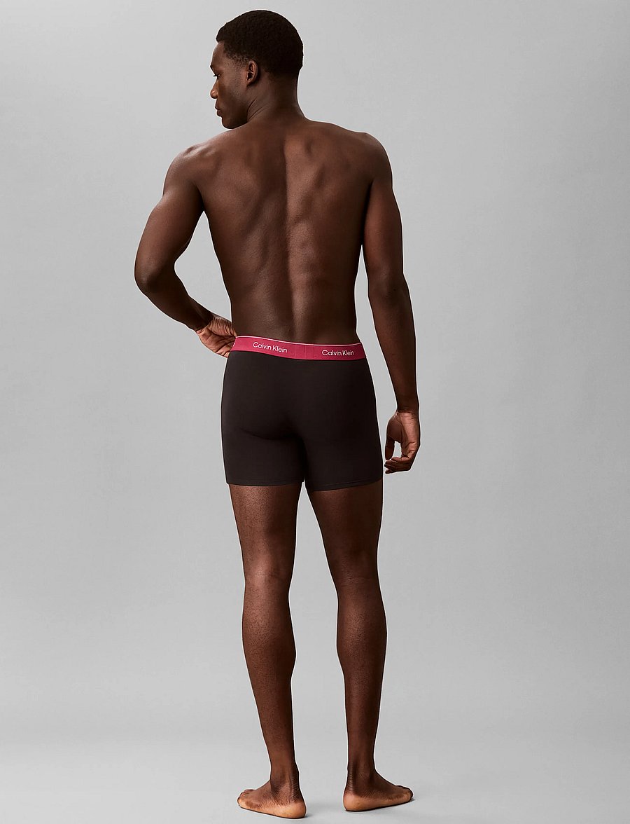 Calvin Klein - BOXER BRIEF 3PK - multipack underbukser - black bodies w poseidon blue plein - 4