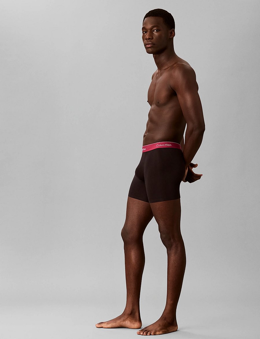 Calvin Klein - BOXER BRIEF 3PK - multipack underbukser - black bodies w poseidon blue plein - 5