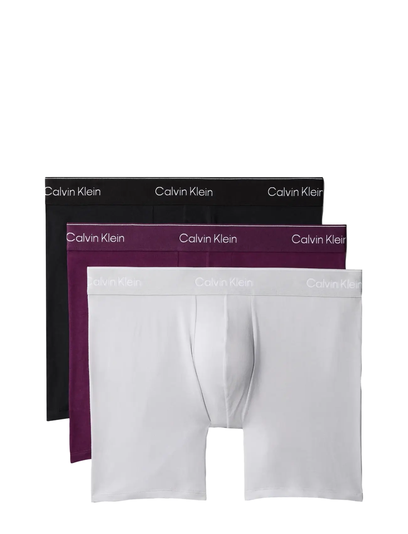 Calvin Klein BOXER BRIEF 3PK - Underbukser - BLACK HARBOR MIST DARK PURPLE W  DT / burgundy