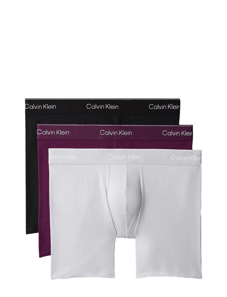 Calvin Klein - BOXER BRIEF 3PK - multipack underbukser - black harbor mist dark purple w dt - 1