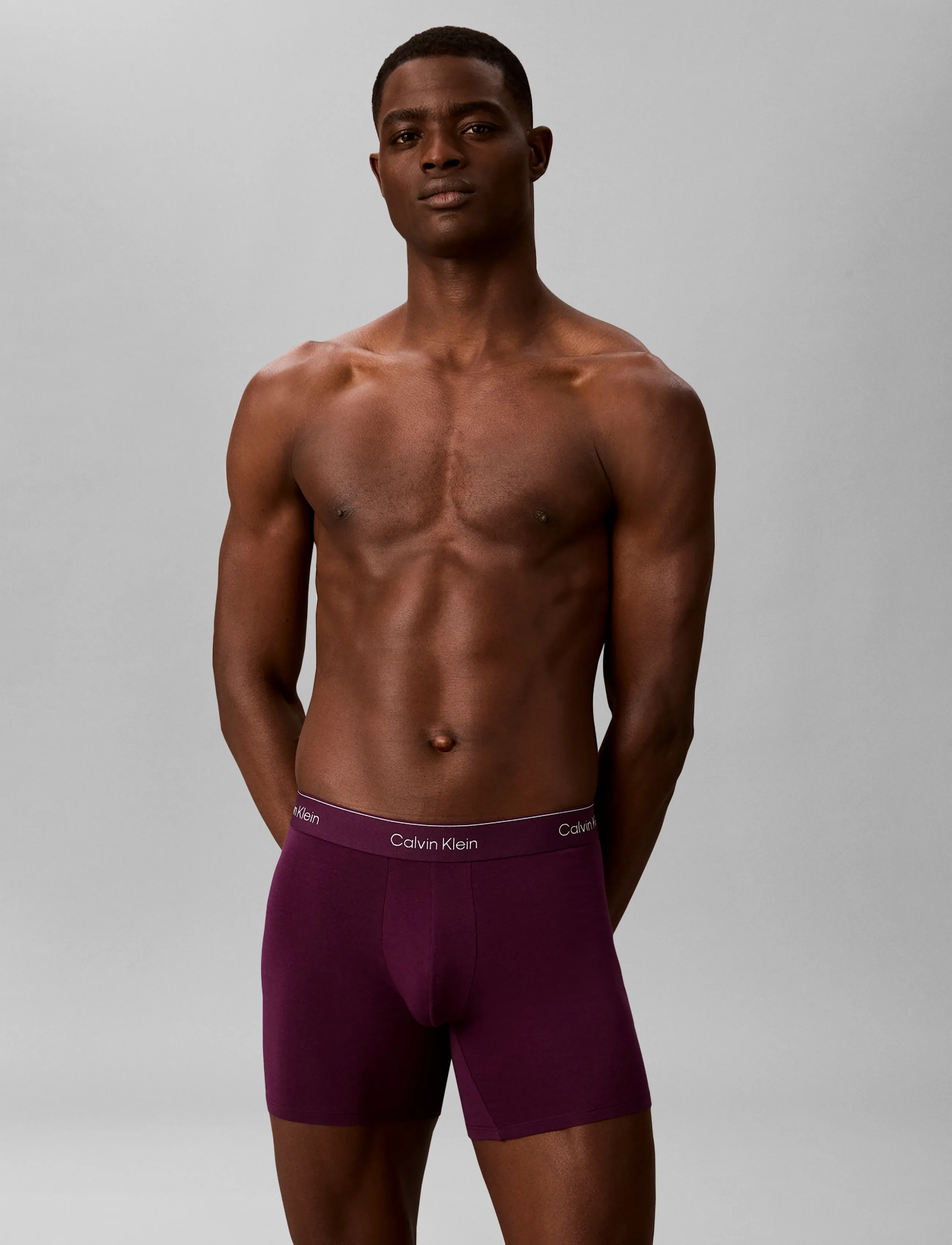 Calvin Klein Boxer Brief 3Pk, Mænd, Boxer Briefs, Bordeaux, Str: S