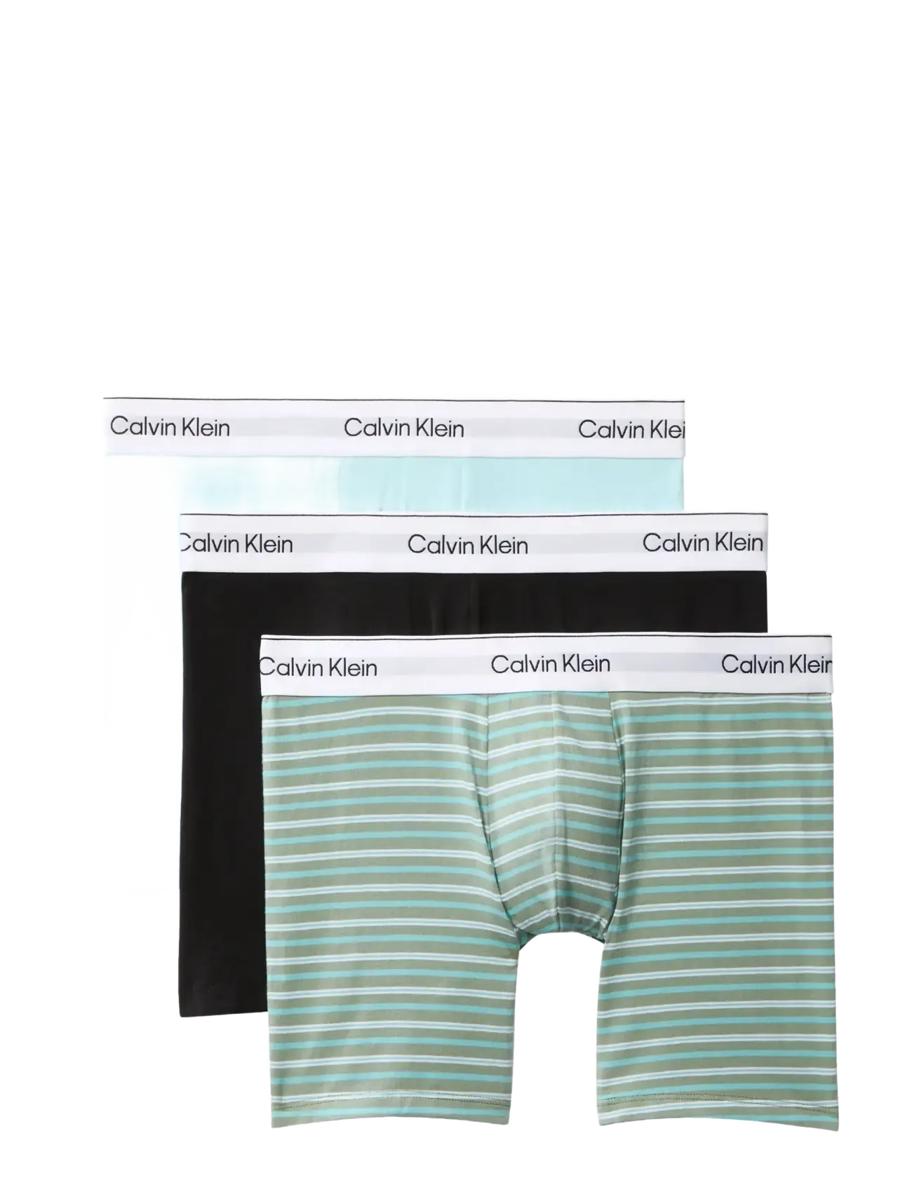 Calvin Klein BOXER BRIEF 3PK - Undertøj - BLACK PULSE STRIPE SEA SPRAY NIAGAR / multi