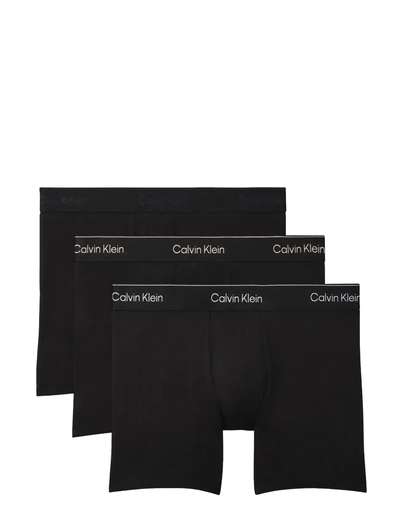 Calvin Klein BOXER BRIEF 3PK - Undertøj - BLACK W  HEAVENLY IRIS LOGO BLACK W / black