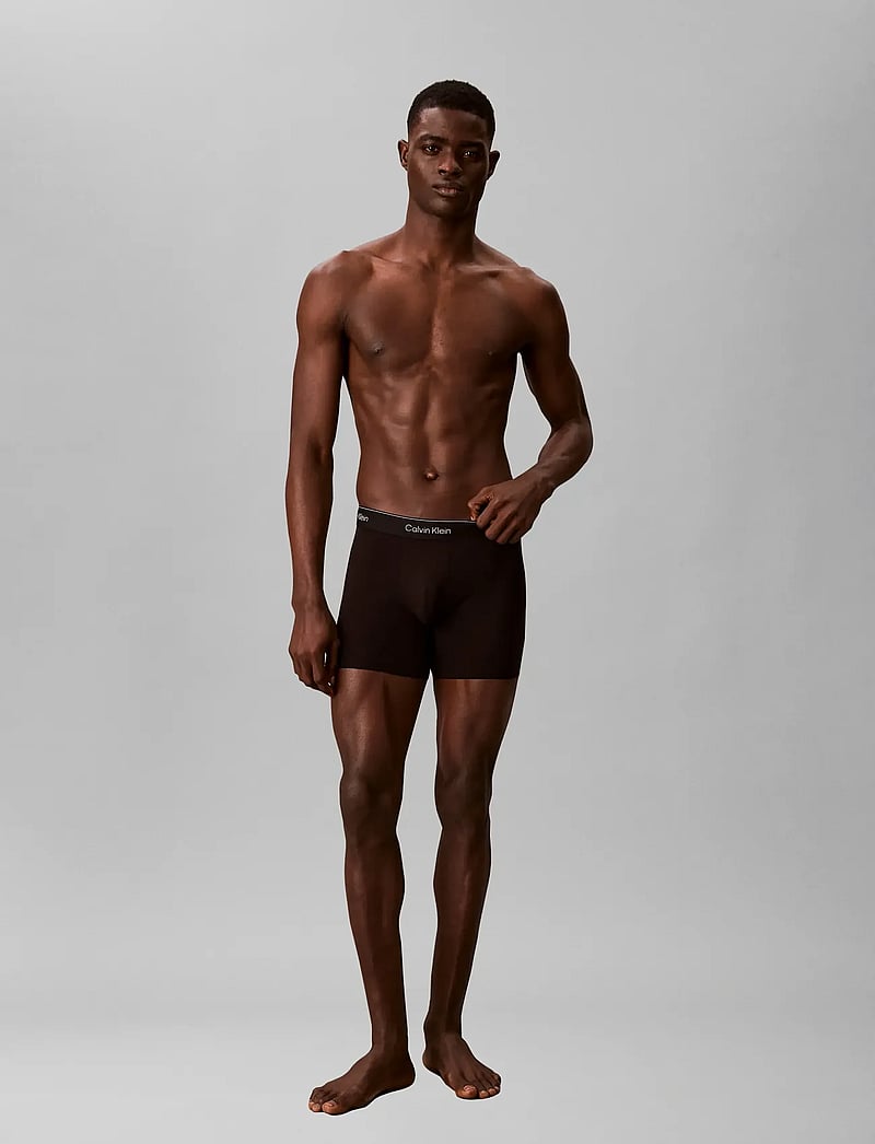 Calvin Klein - BOXER BRIEF 3PK - multipack underbukser - black w heavenly iris logo black w - 2