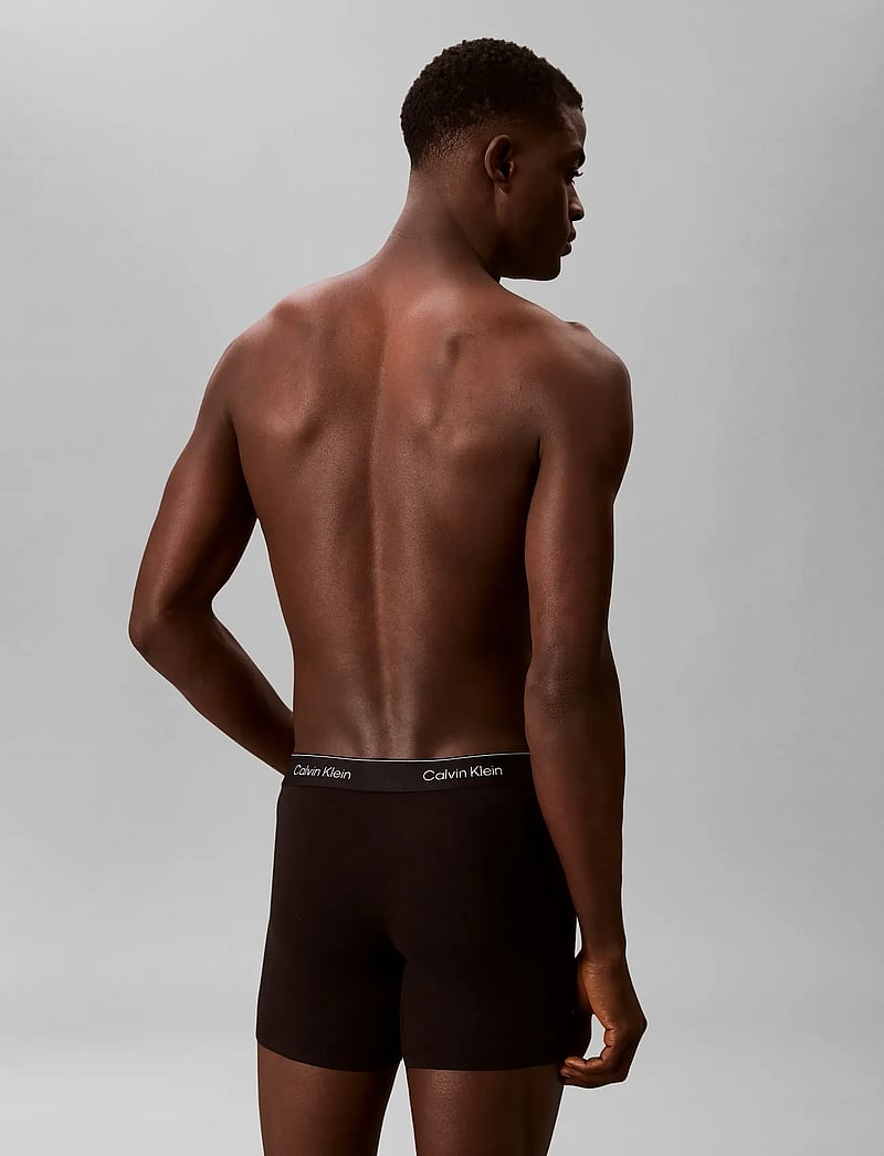 Calvin Klein - BOXER BRIEF 3PK - multipack underbukser - black w heavenly iris logo black w - 3