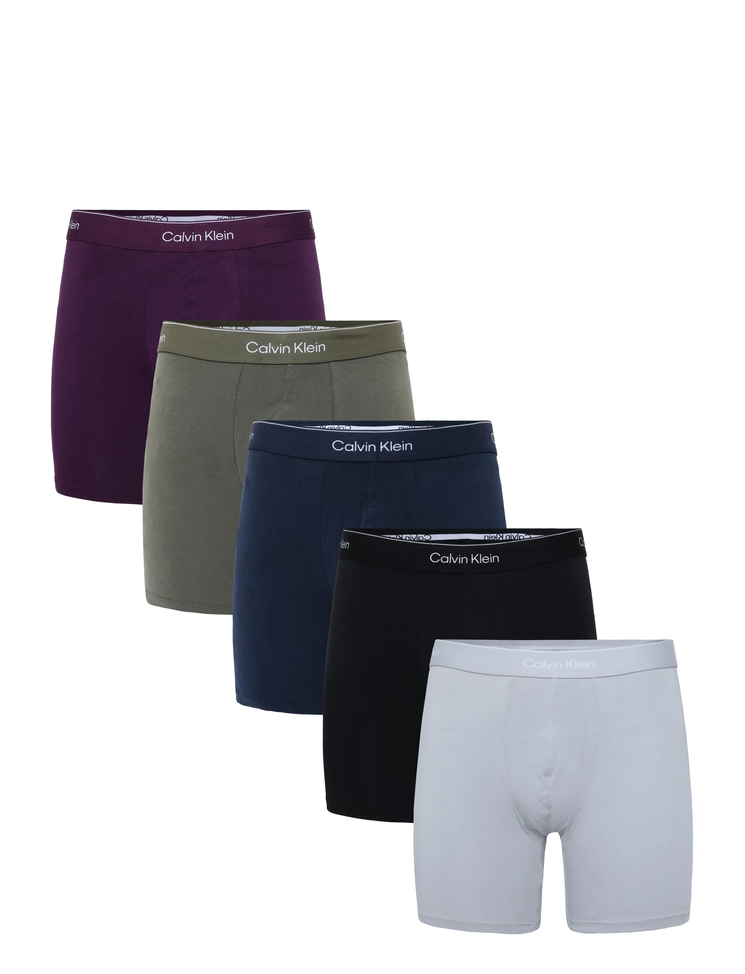 Calvin Klein BOXER BRIEF 5PK - Vis alt - BLACK HARBOR MIST DARK PURPLE DARK / black