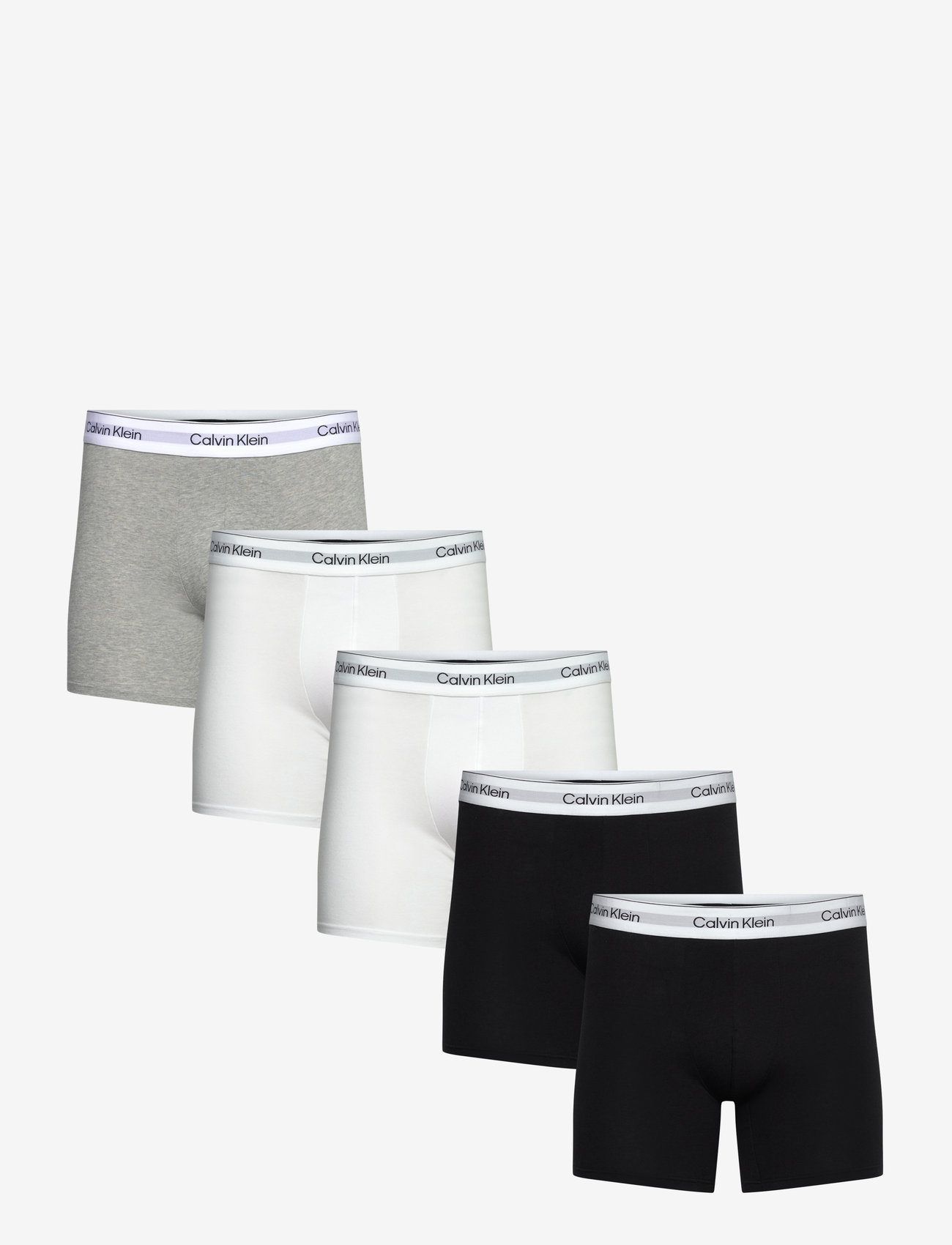 Calvin Klein - BOXER BRIEF 5PK - multipack underbukser - black/white/black/white/grey heathe - 1